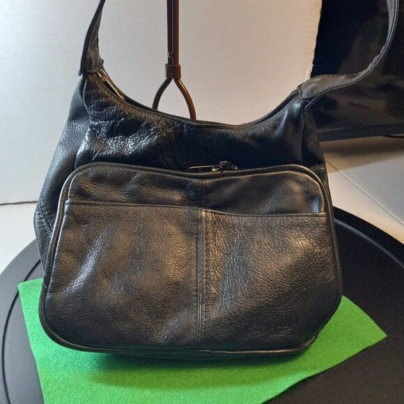 Black Leather Shoulder bag - Picture 1 of 11